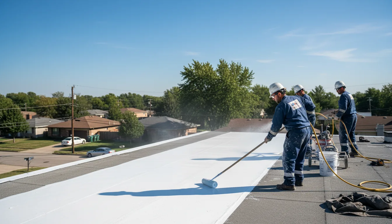 Commercial roof coating in Elwood, KS near me